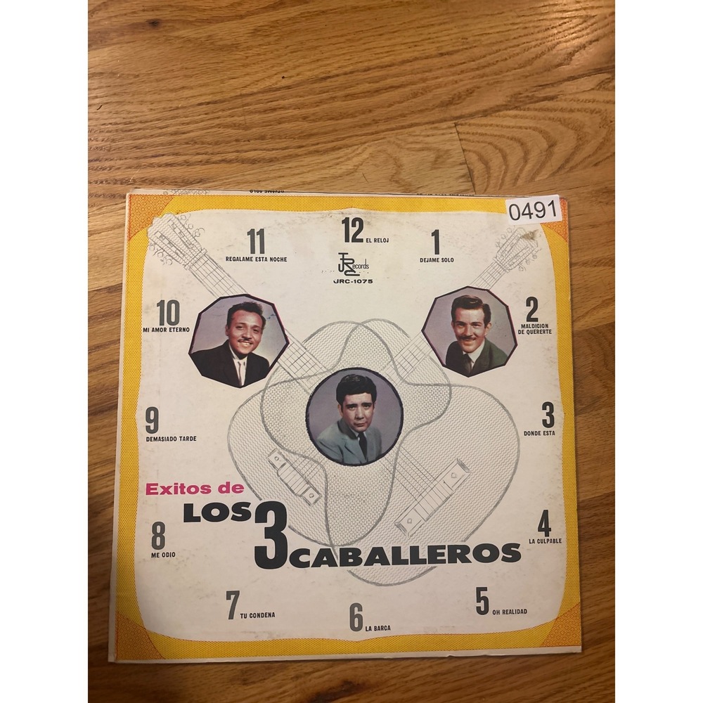 Los Tres Caballeros Vinyl LP Exitos 12" Black Good Vintage Latin Bolero JRC-1075